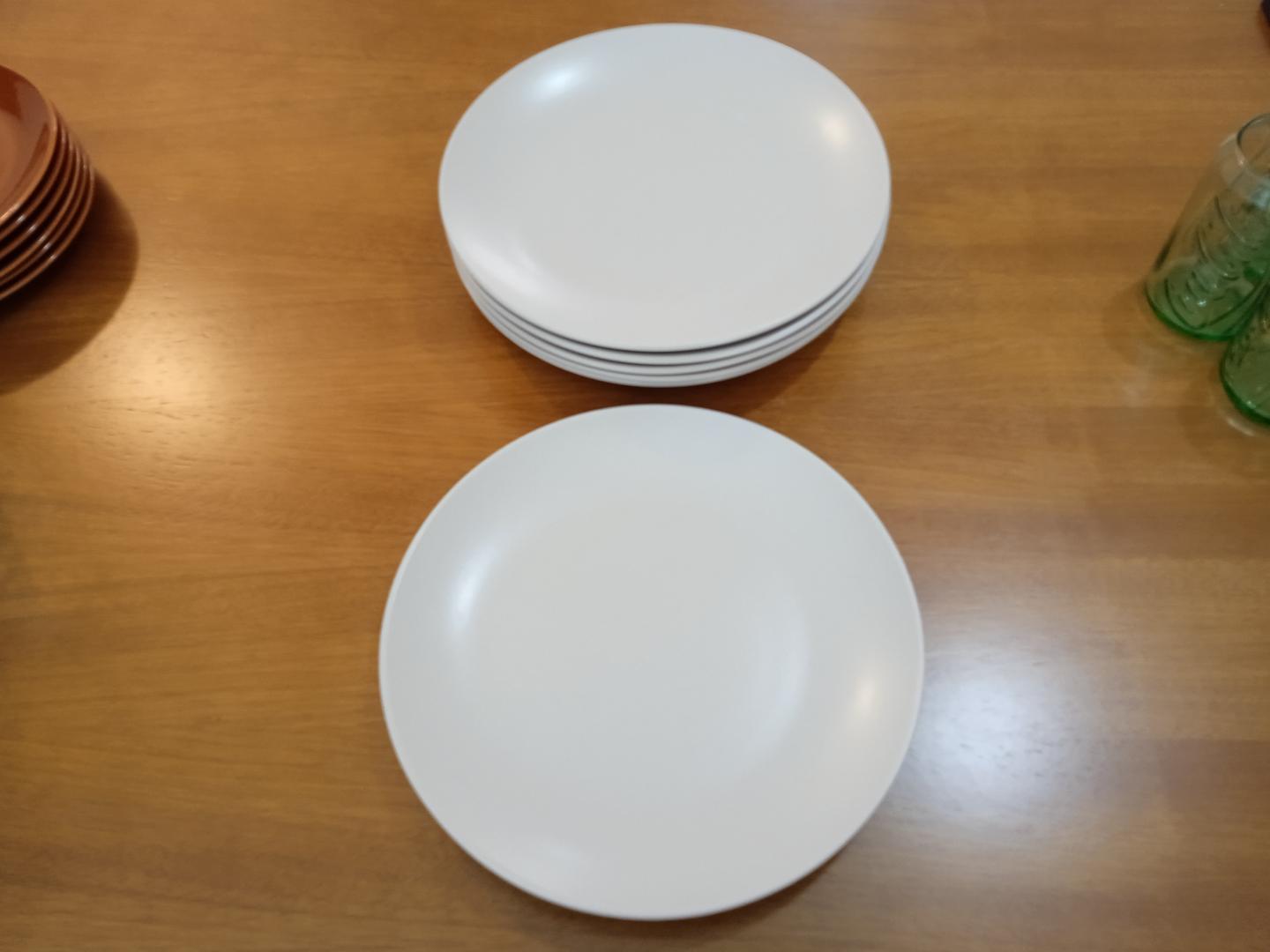 Conjunto de 6 Pratos fundo de jantar em Porcelana Branco 3 cm x 27 cm x 27 cm