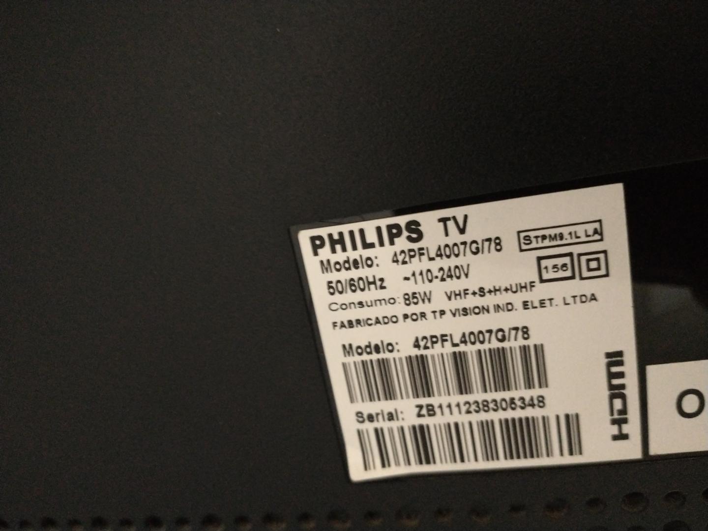 Smart TV Philips 42" LED, Full HD Mod: 42PFL4007 