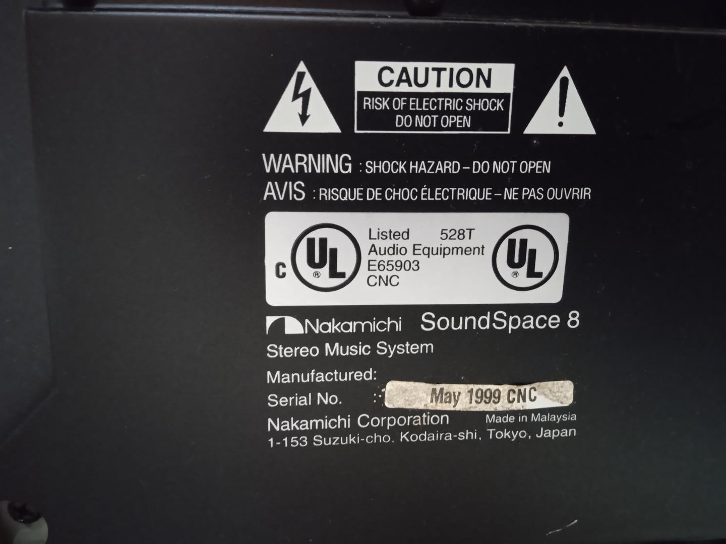 Microsistem SoudSpace 8 Nakamichi Preto