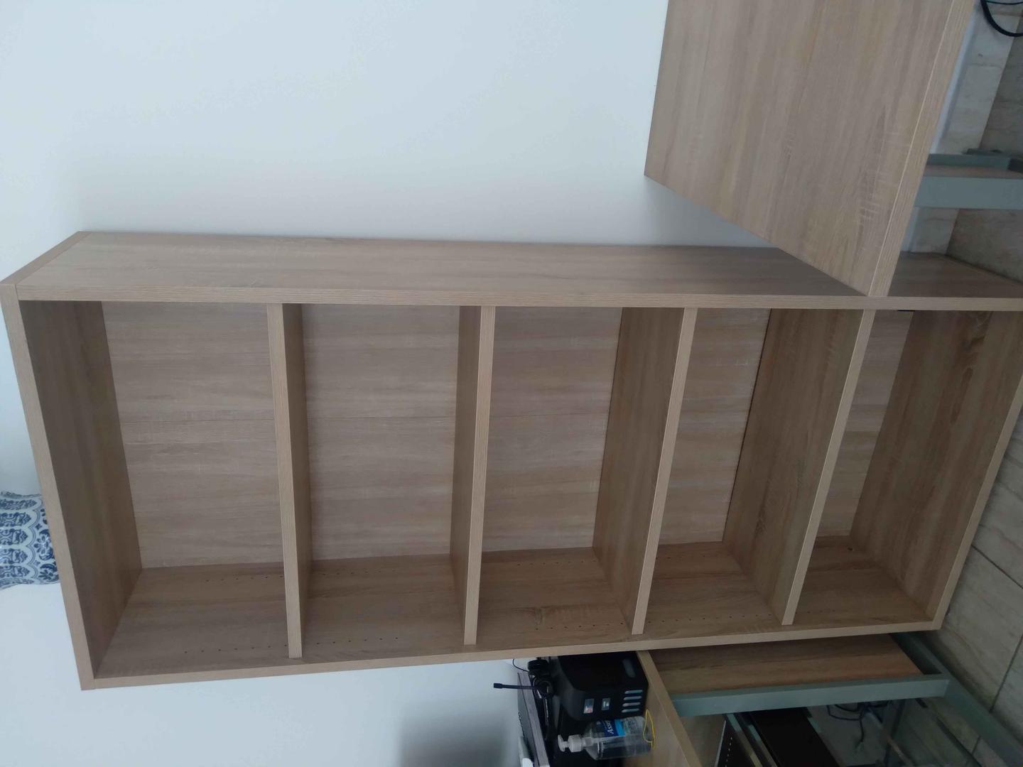 Estante c/ 4 prateleiras  em MDF Bege 187 cm x 80 cm x 35 cm