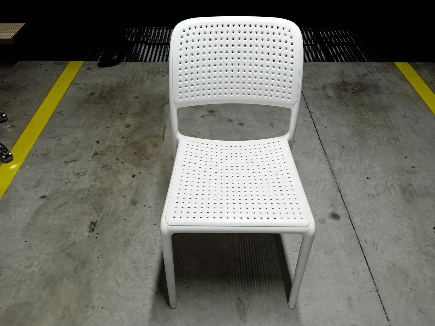 Cadeira fixa s/ braços Bora Bistrô  WestWing em Plástico Branco 83 cm x 42 cm x 45 cm
