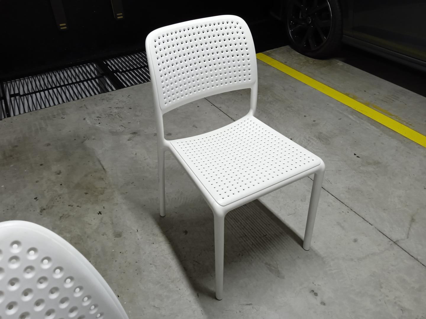 Cadeira fixa s/ braços Bora Bistrô  WestWing em Plástico Branco 83 cm x 42 cm x 45 cm
