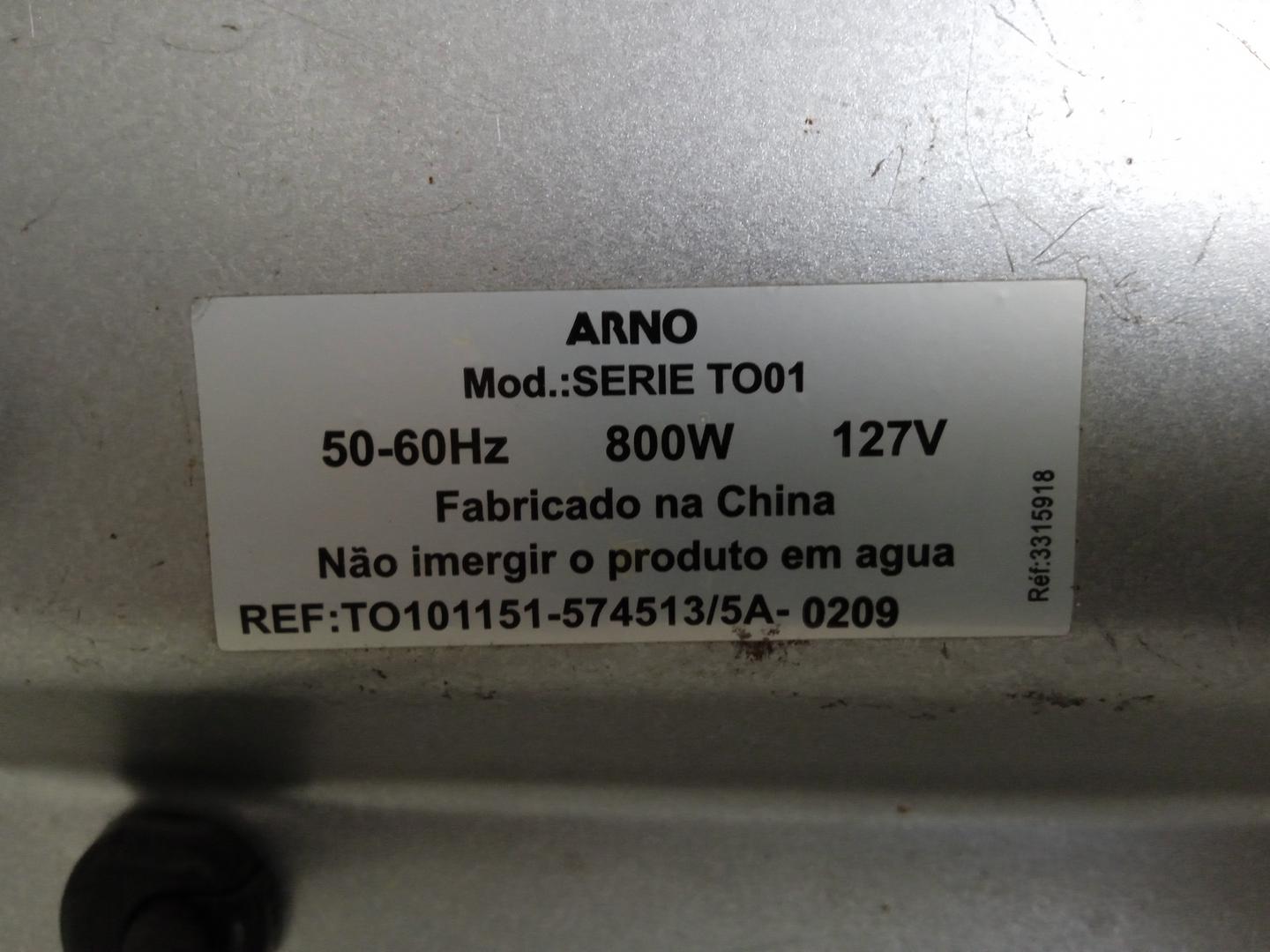 Forno elétrico Arno TO01 em Aço / Plástico Cinza 25 cm x 33 cm x 25 cm