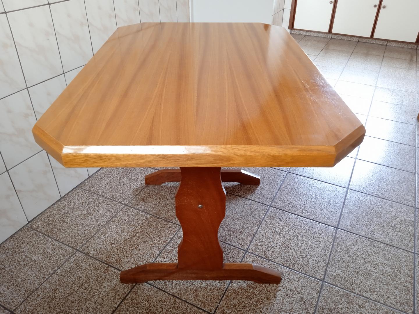 Mesa de jantar Mean Móveis em Madeira Marrom 80 cm x 180 cm x 80 cm