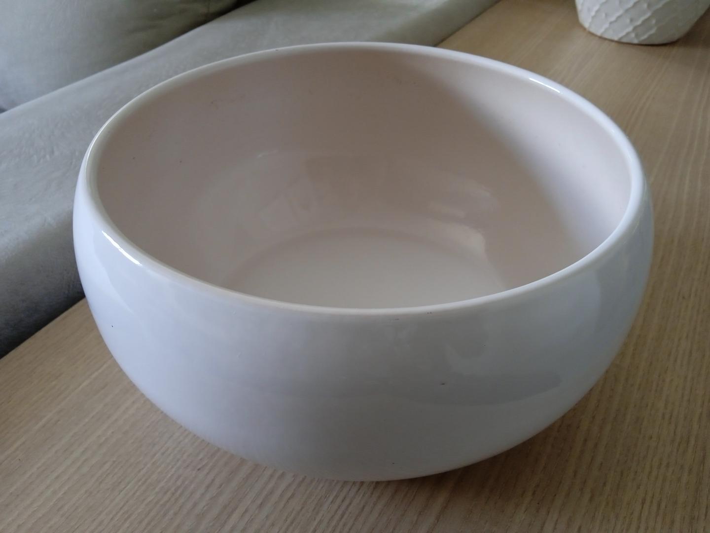 Vaso redondo em Porcelana Branco 12 cm x 26 cm x 26 cm