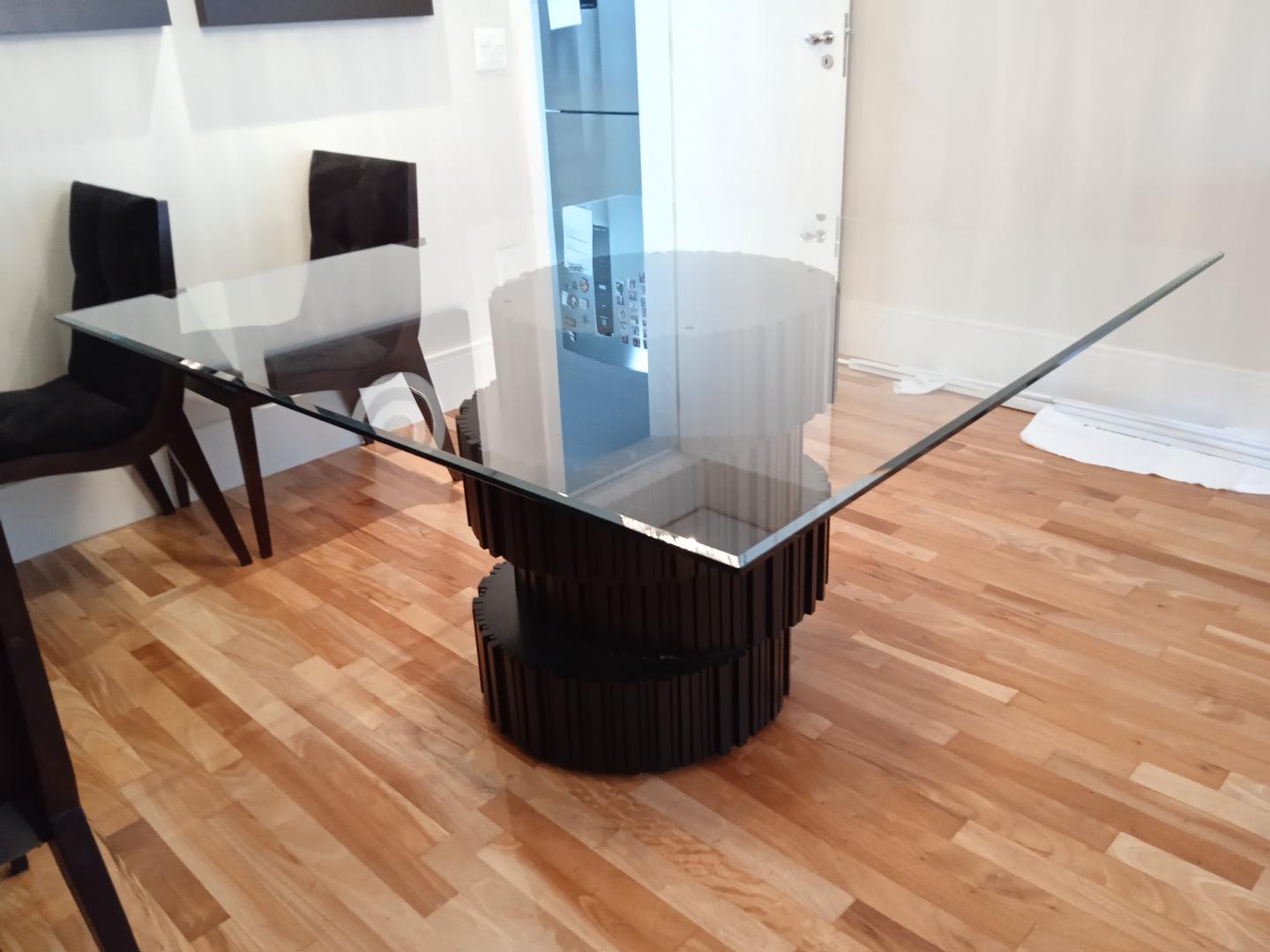 Mesa de jantar em Madeira Marrom 79 cm x 145 cm x 145 cm