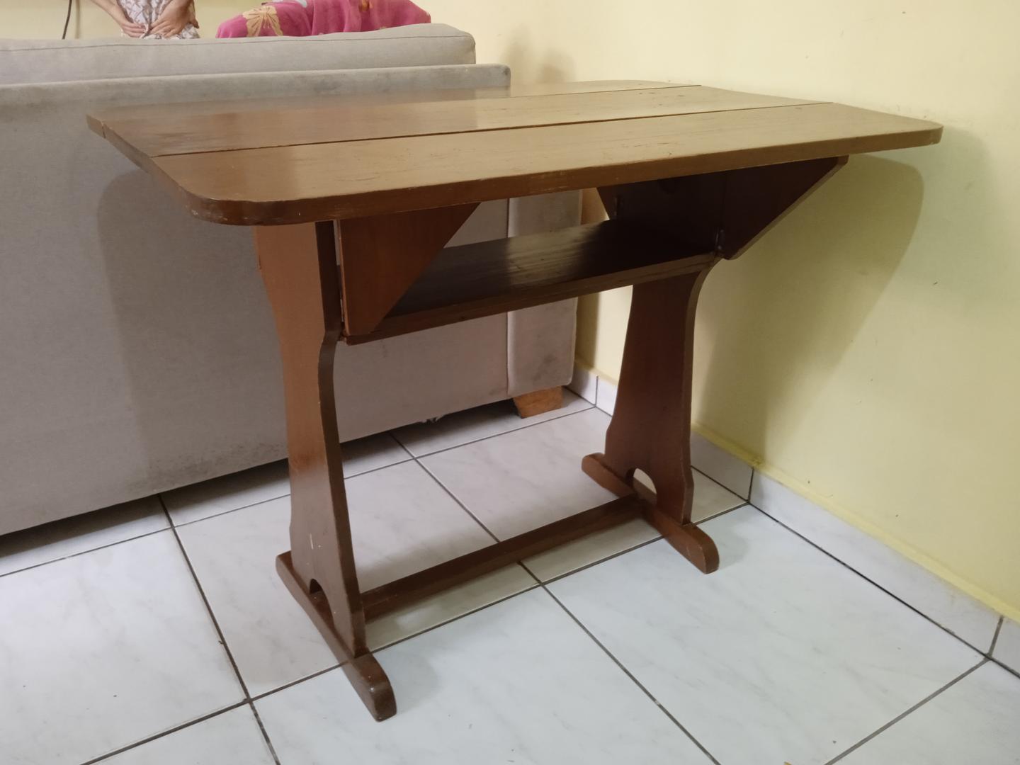 Mesa dobrável em Madeira Marrom 78 cm x 70 cm x 100 cm