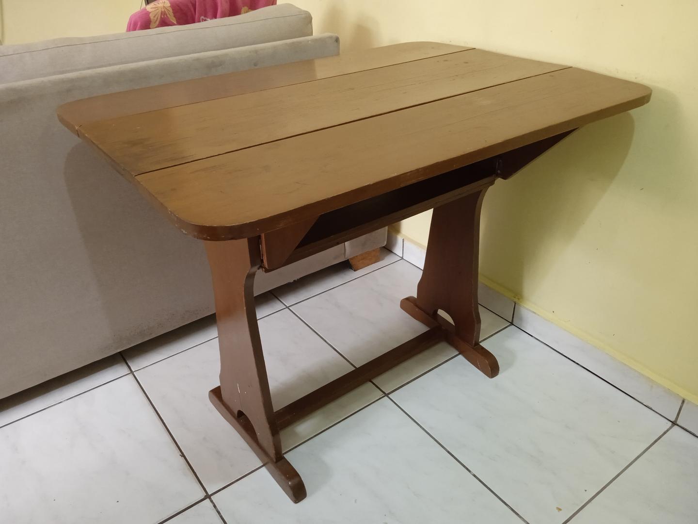 Mesa dobrável em Madeira Marrom 78 cm x 70 cm x 100 cm