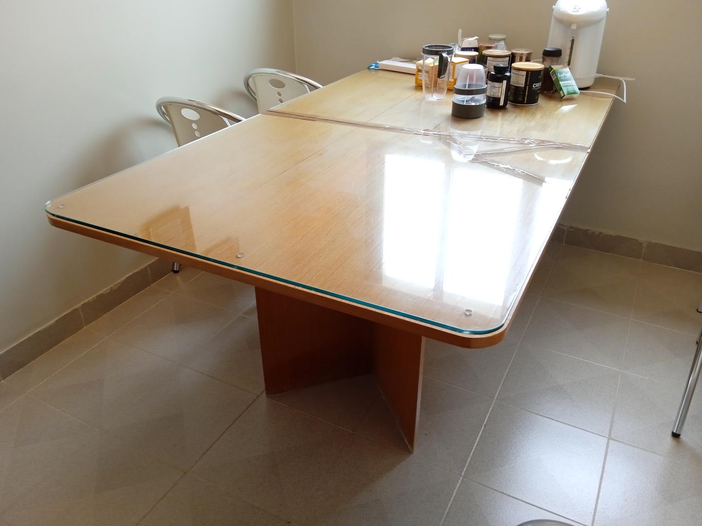 Mesa de jantar em MDF Marrom 78 cm x 190 cm x 100 cm