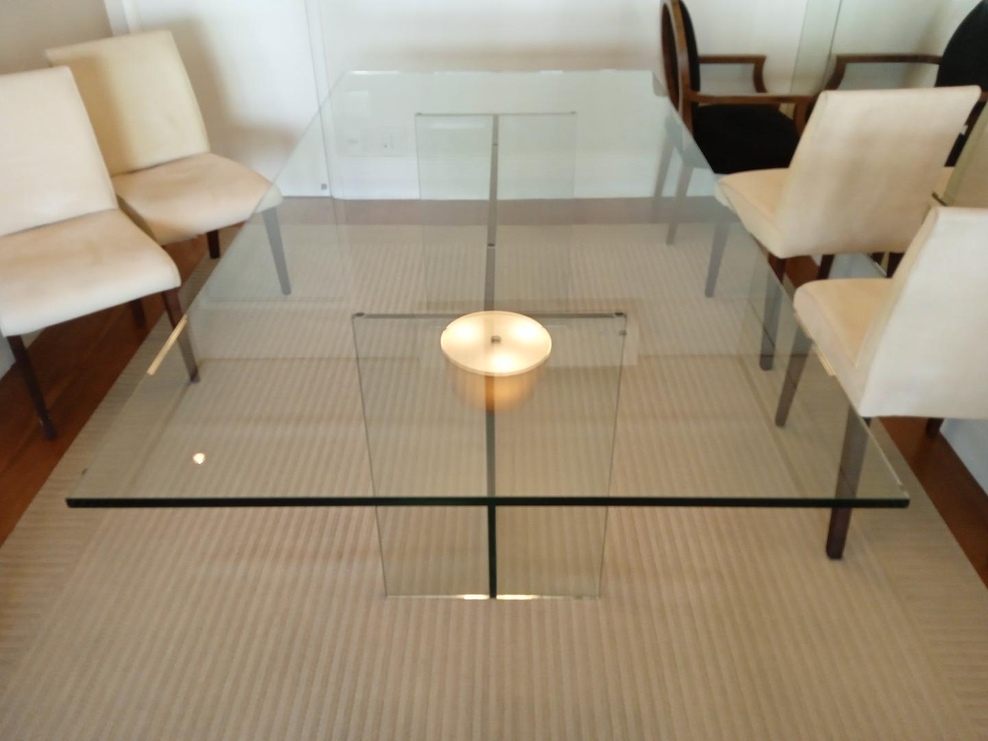 Mesa de jantar s/ cadeiras em Vidro Transparente 78 cm x 110 cm x 220 cm