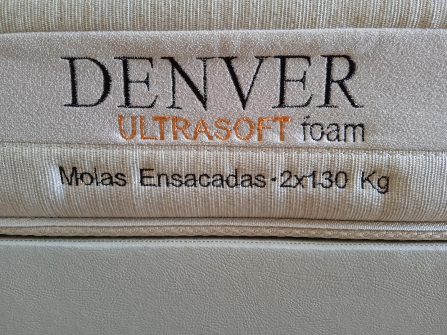 Colchão de solteiro Denver Ultrasoft em Tecido / Molas Ensacadas Bege