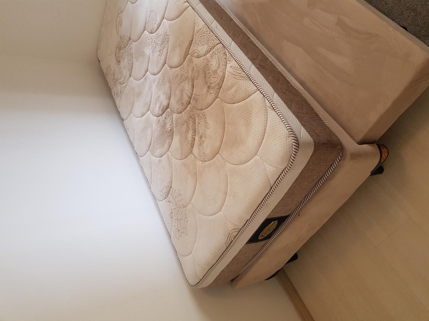 Cama Box Solteiro c/ Auxiliar em MDF Bege 36 cm x 86 cm x 185 cm