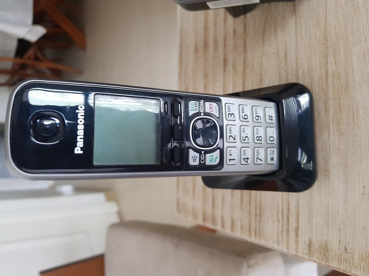 Telefone Sem Fio C/ Ramal Panasonic Preto