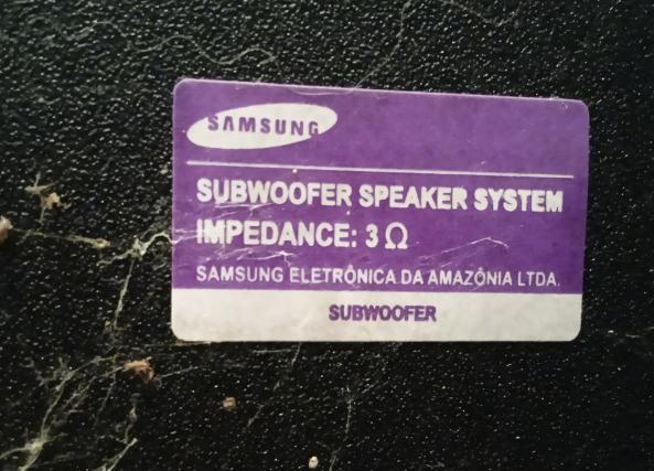 Home theater e Speaker system Impedance 3/SoundBar Samsung Preto