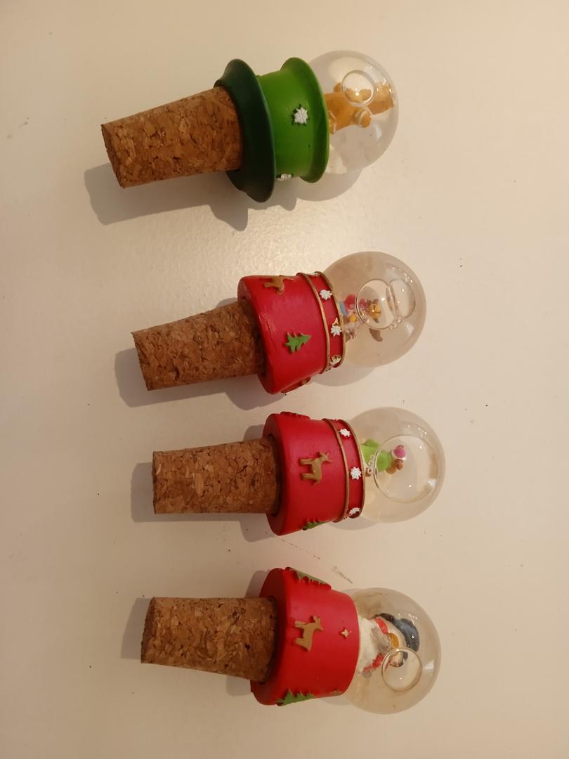 Rolhas de Natal/Objetos de Decoração em Plástico Vermelho 8 cm x 4 cm x 4 cm