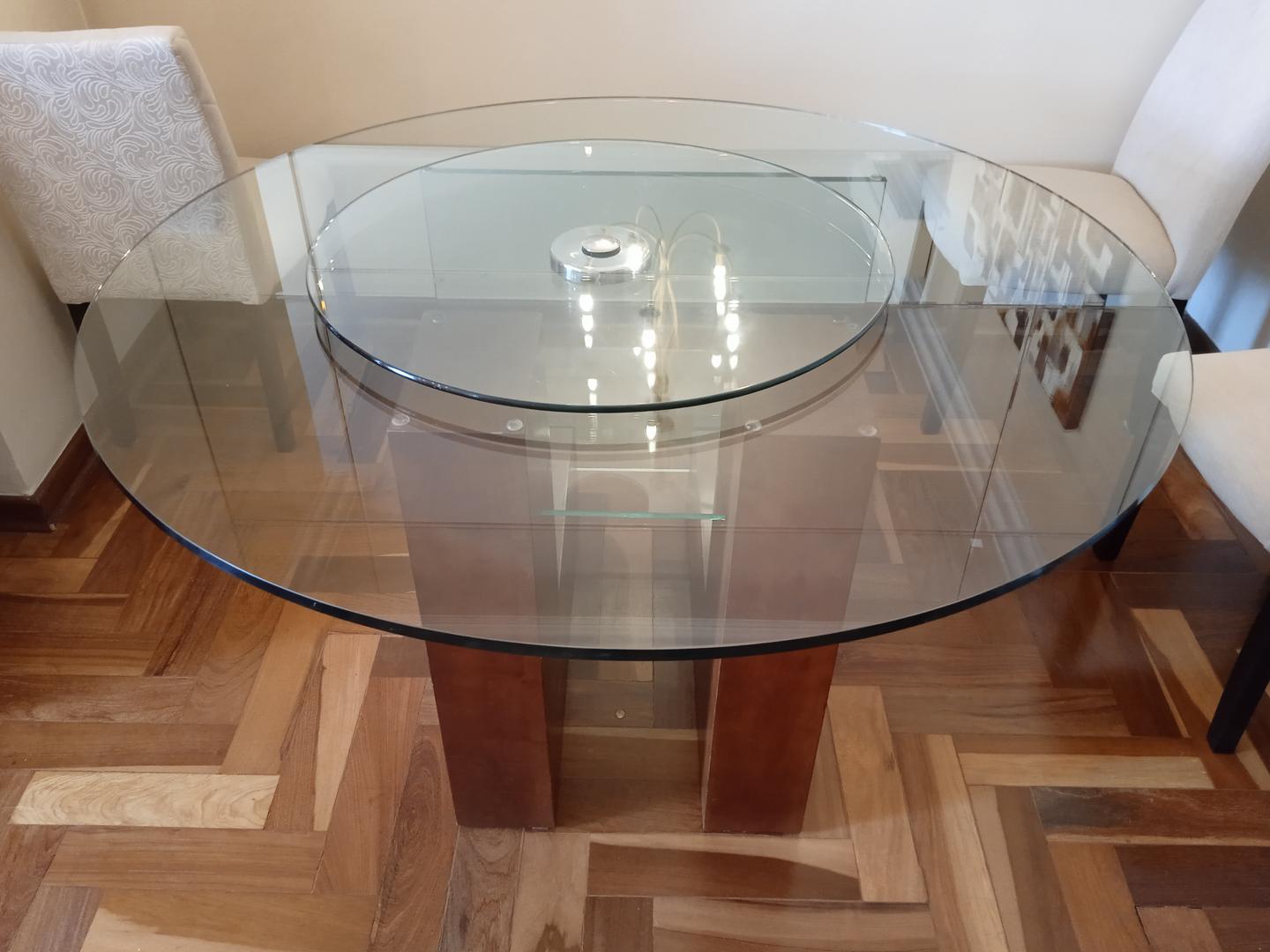 Mesa de jantar em Madeira Marrom 79 cm x 140 cm x 140 cm