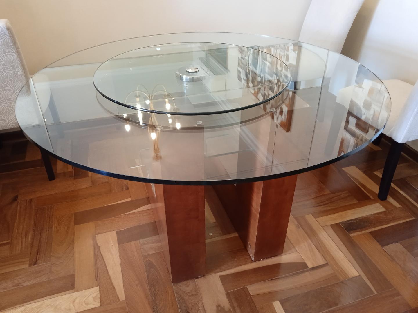 Mesa de jantar em Madeira Marrom 79 cm x 140 cm x 140 cm