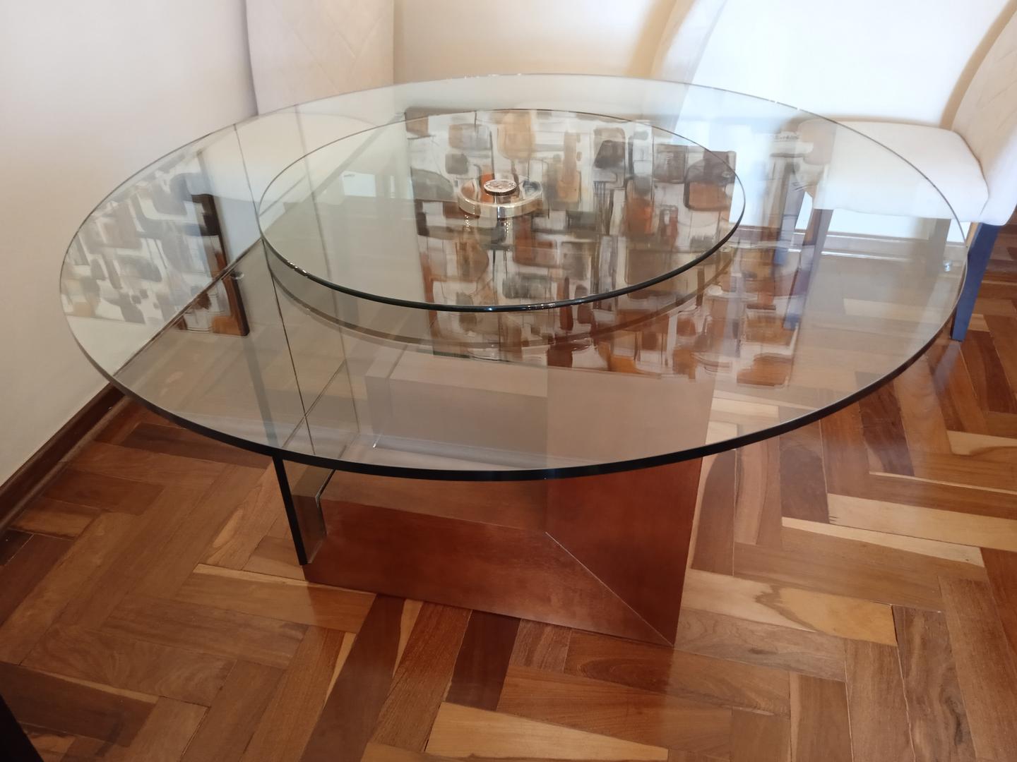 Mesa de jantar em Madeira Marrom 79 cm x 140 cm x 140 cm