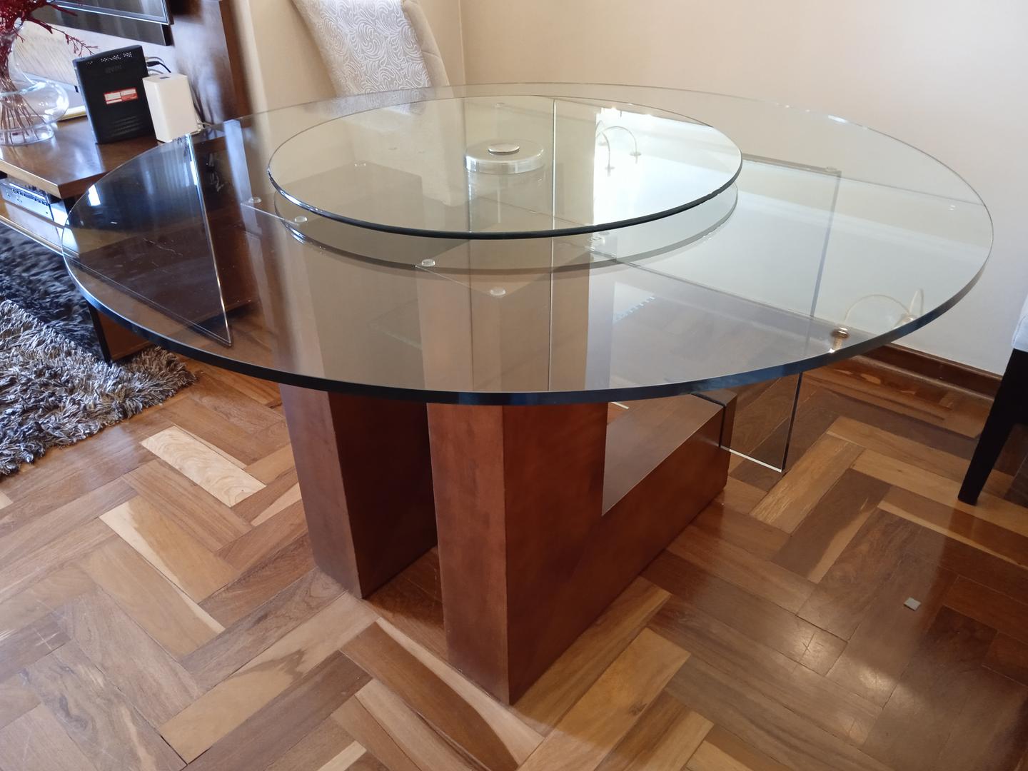 Mesa de jantar em Madeira Marrom 79 cm x 140 cm x 140 cm