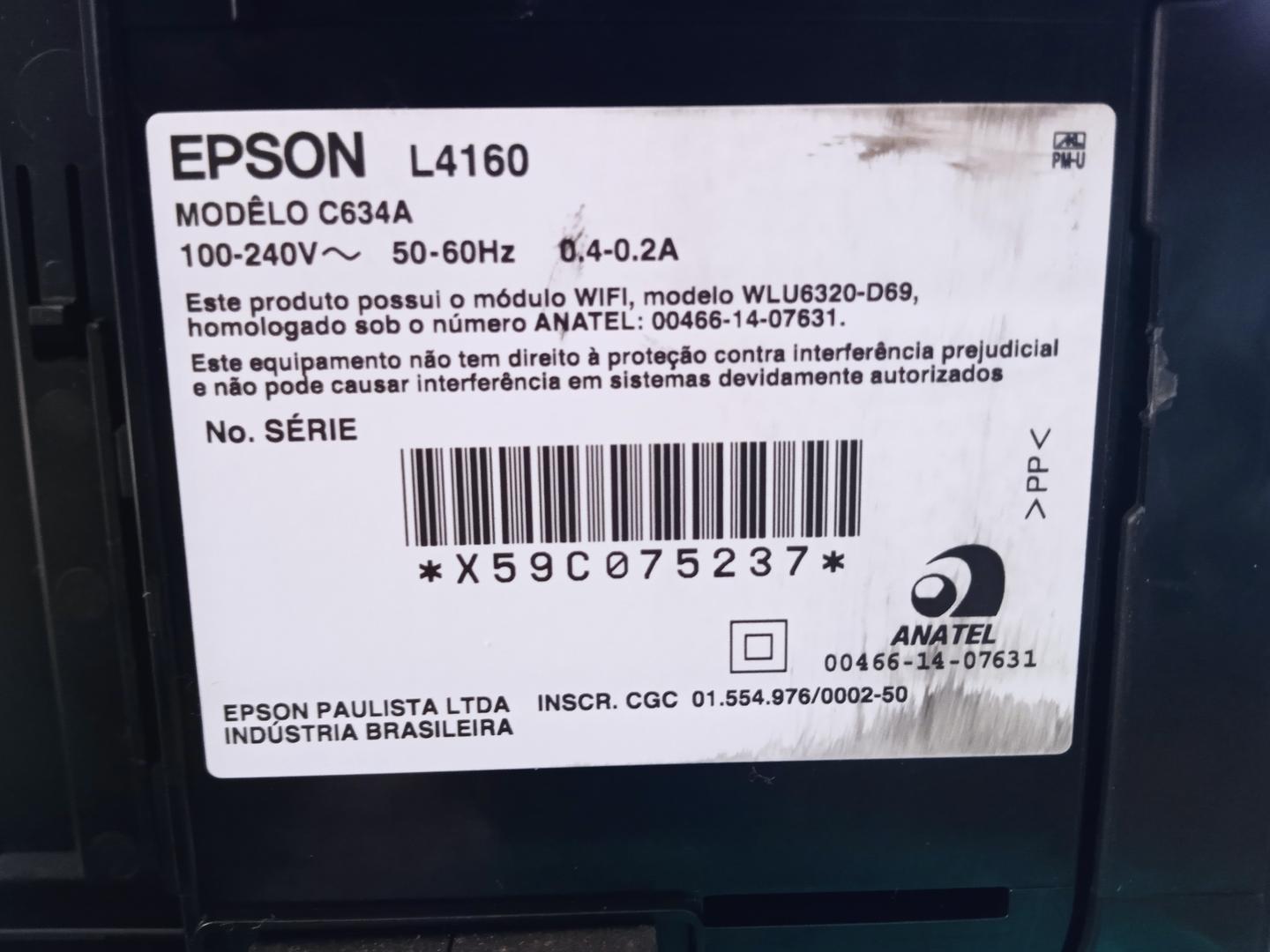 Impressora Multifuncional Epson L4160 Ecotank Wireless