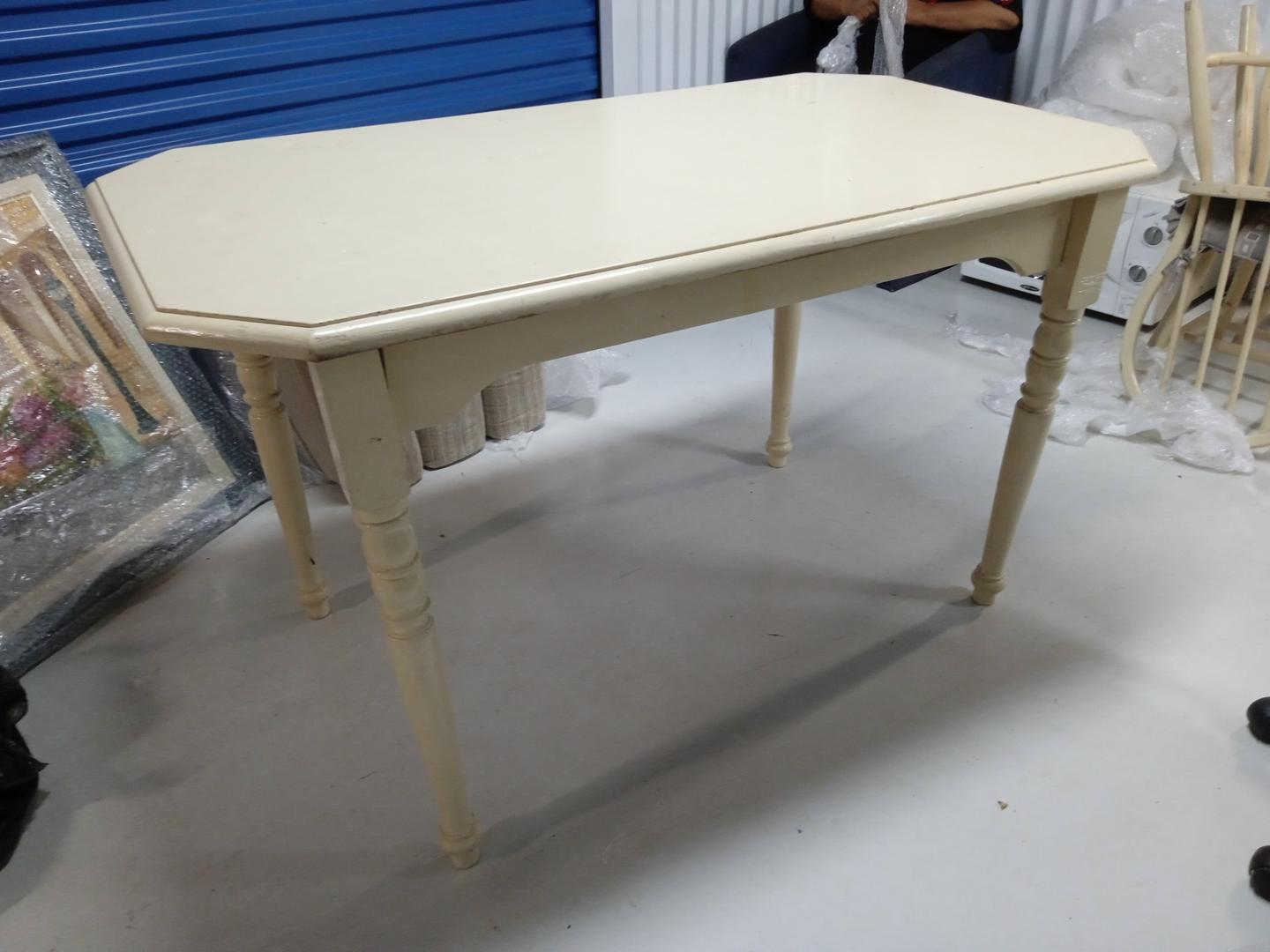 Mesa de jantar em Madeira Bege 79 cm x 130 cm x 75 cm