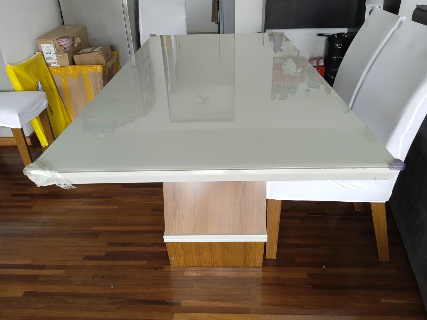 Mesa de jantar s/ cadeiras em Madeira Marrom 79 cm x 180 cm x 90 cm