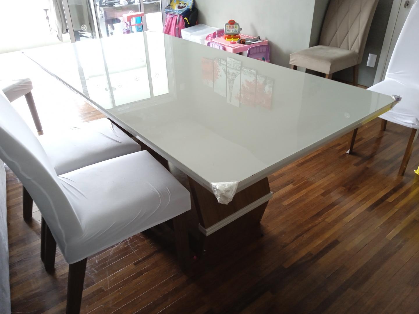 Mesa de jantar s/ cadeiras em Madeira Marrom 79 cm x 180 cm x 90 cm