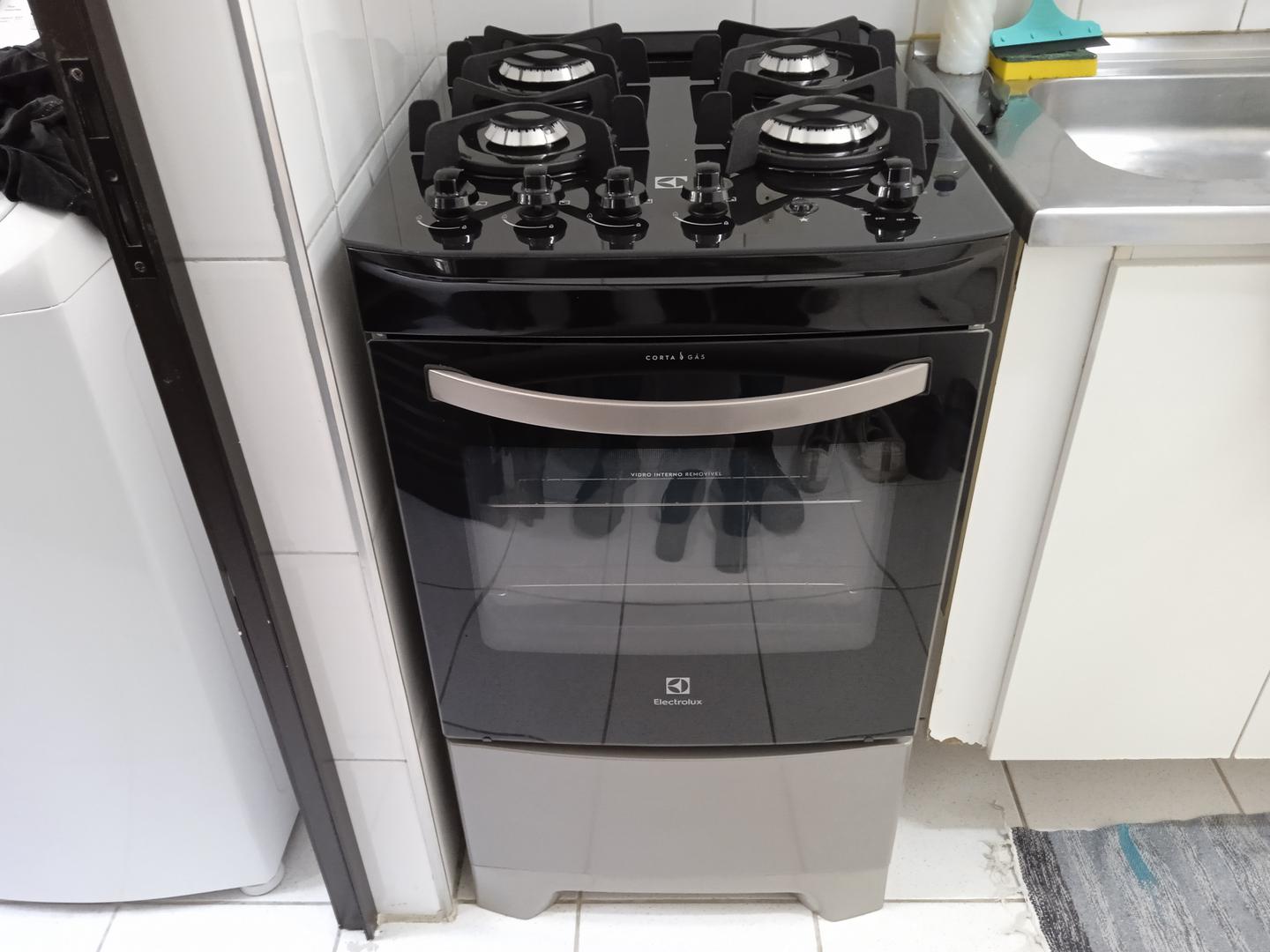 Fogão c/ 4 bocas Electrolux 52LSV em Aço Cinza 90 cm x 53 cm x 62 cm