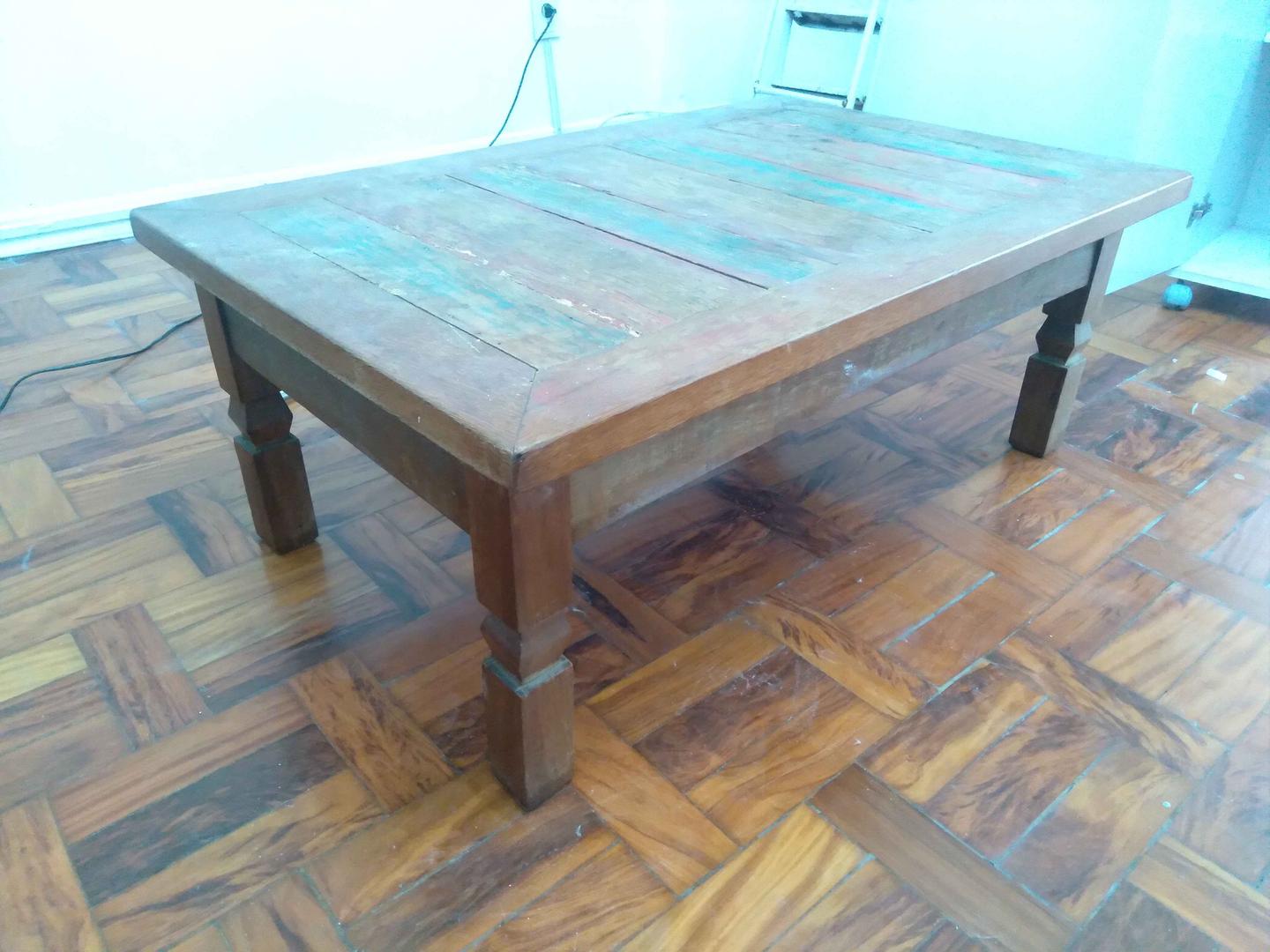 Mesa de centro  em Madeira Marrom 39 cm x 100 cm x 65 cm