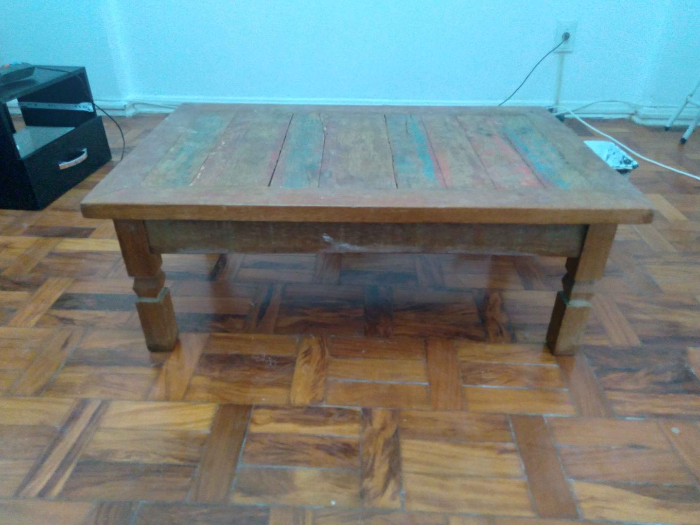 Mesa de centro  em Madeira Marrom 39 cm x 100 cm x 65 cm