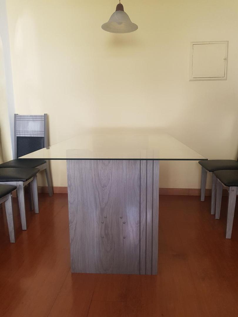 Mesa de jantar em MDF / Vidro Marrom 80 cm x 89 cm x 160 cm