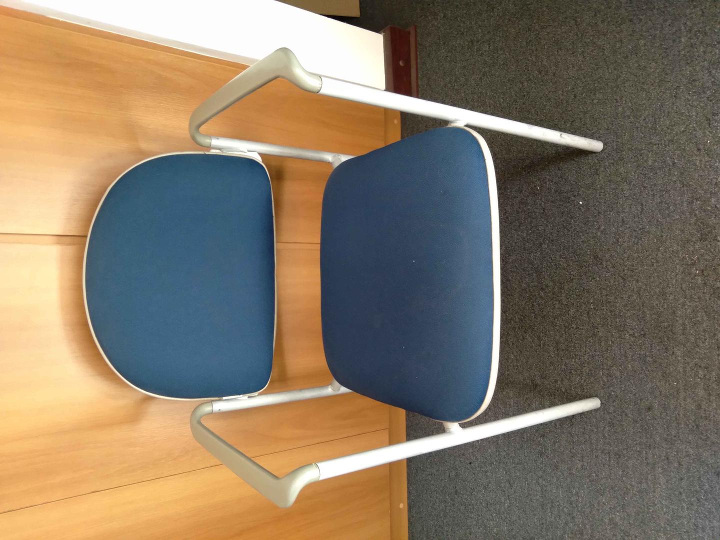 Cadeira de Escritório c/ Braço / Fixa Gabbinetto Azul