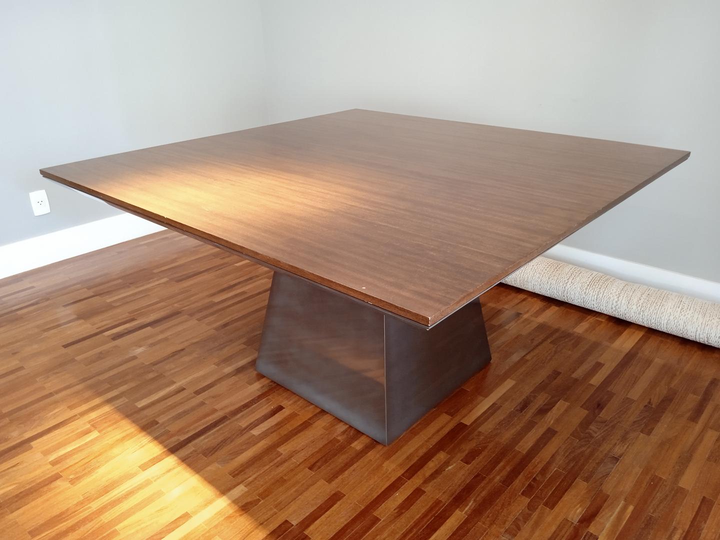 Mesa de jantar em Madeira Marrom 75 cm x 140 cm x 140 cm