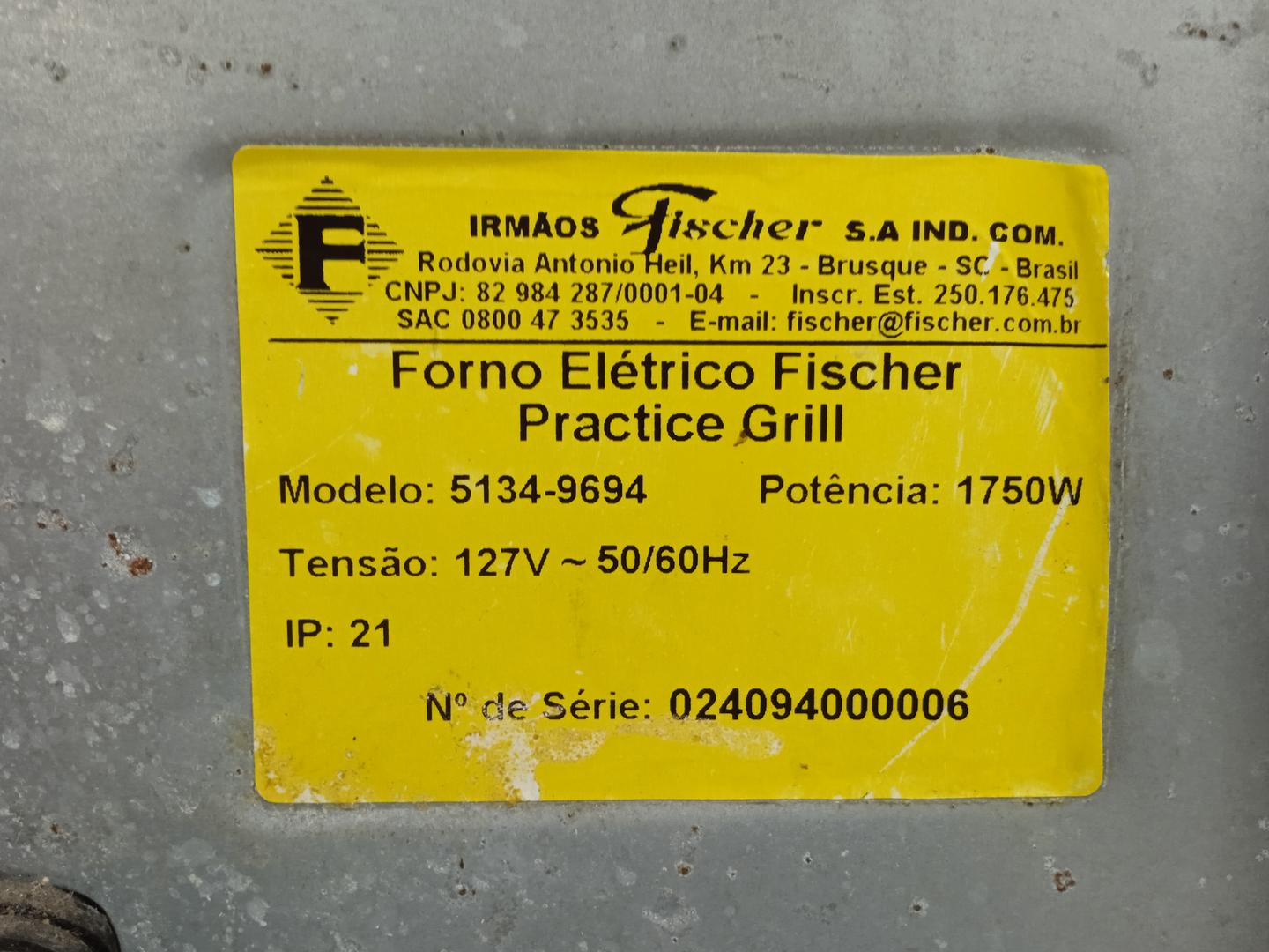 Forno elétrico Fischer 5134-9694 em Aço Branco 35 cm x 58 cm x 47 cm