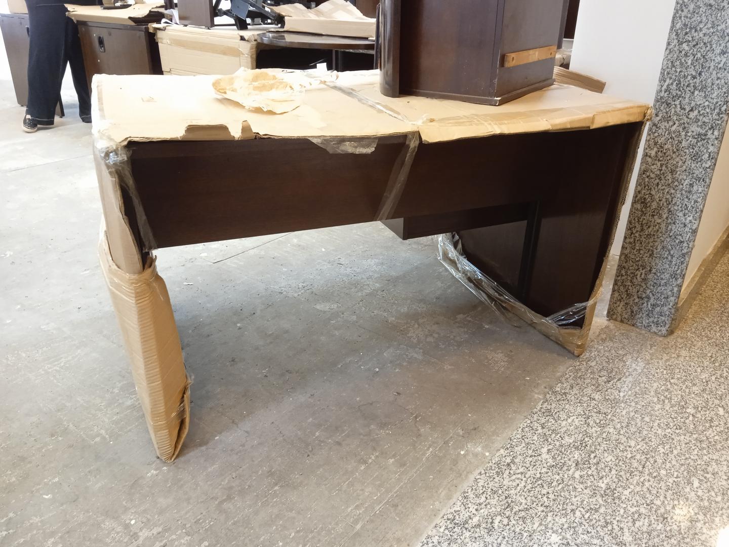 Mesa de Escritório c/ 2 gavetas em Madeira Marrom 72 cm x 120 cm x 80 cm