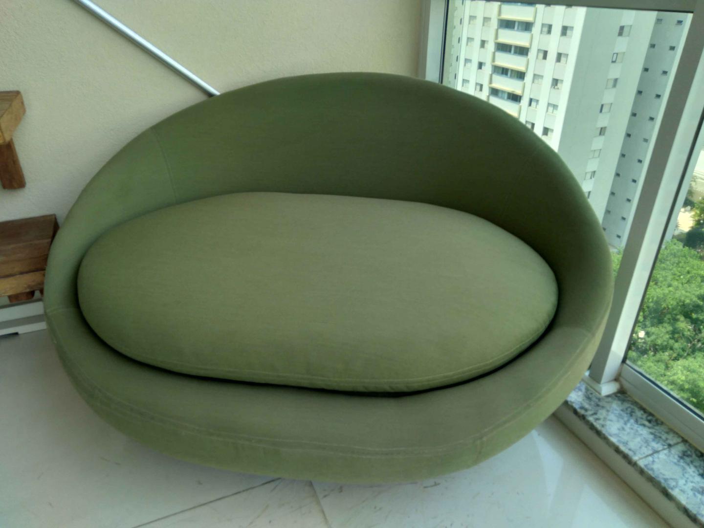 Sofá de varanda  em Estofado / Tecido Verde 72 cm x 120 cm x 105 cm