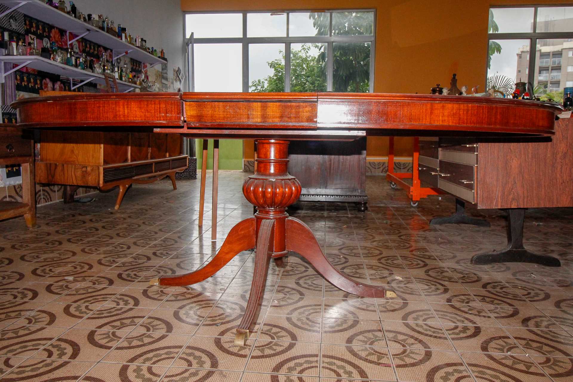 Mesa de Jantar extensível em Madeira Marrom 75 cm x  170 cm x  83 cm