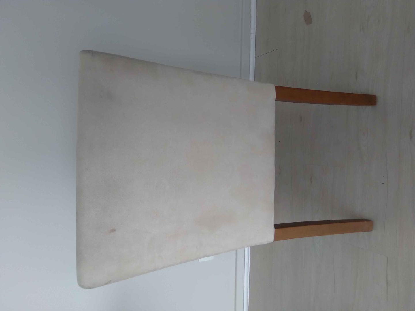 Cadeira de jantar s/ braços  em Suede / MDF Bege 92 cm x 49 cm x 50 cm