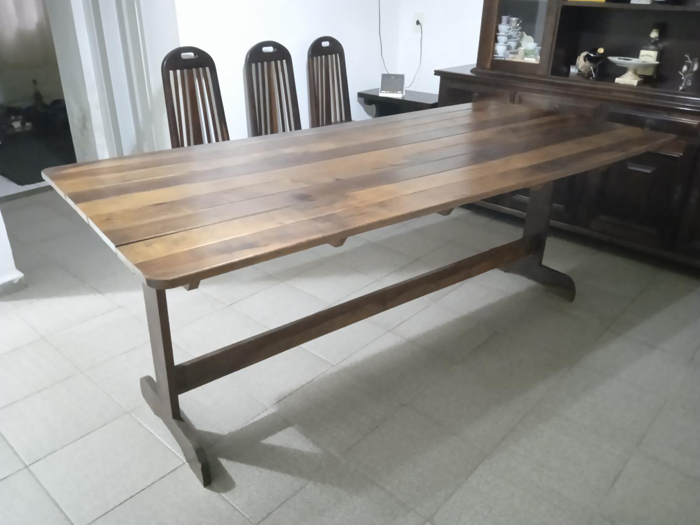 Mesa de jantar em Madeira Marrom 76 cm x 90 cm x 200 cm