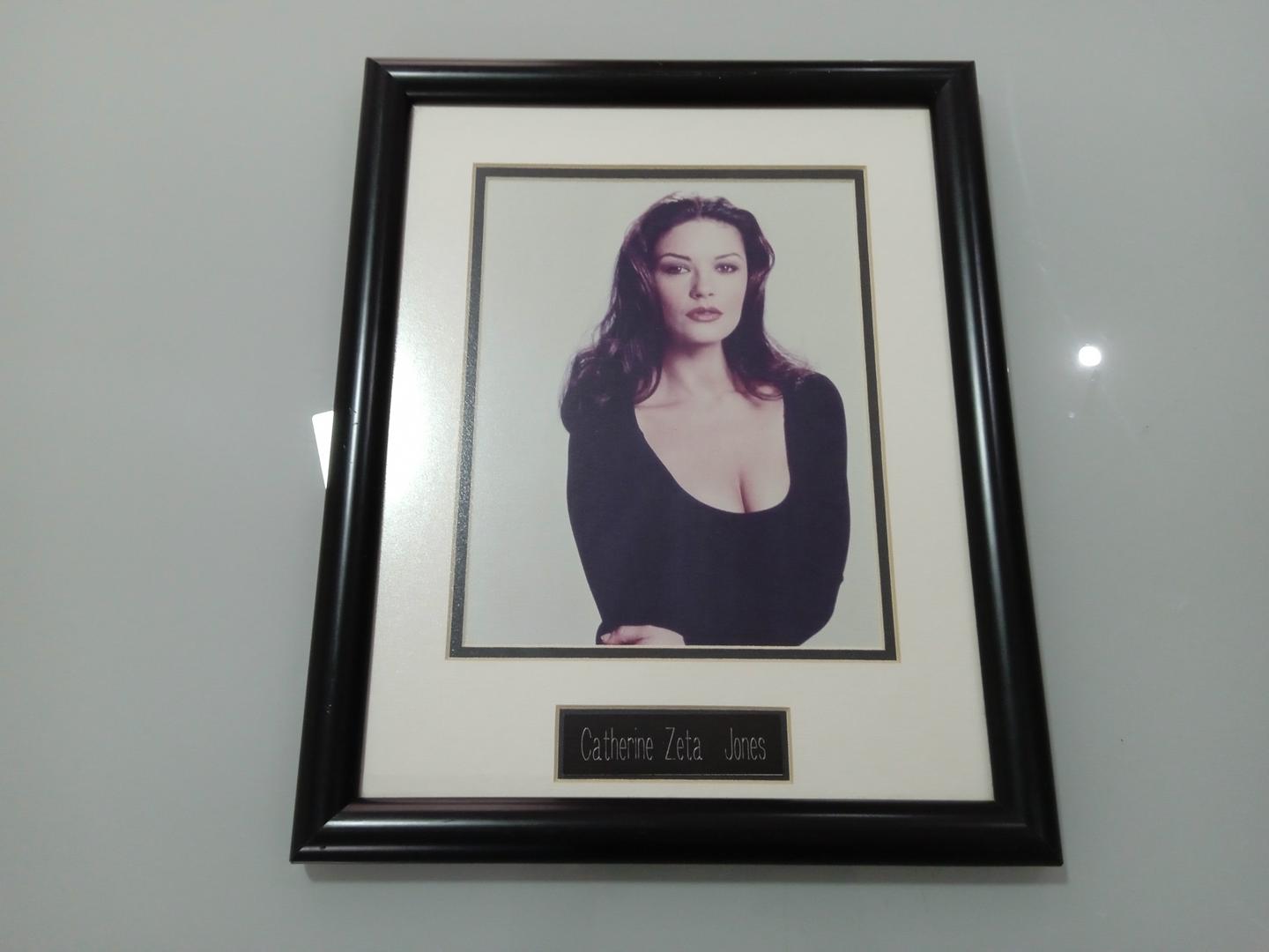 Quadro / Tela / Pintura c/ moldura Catherine Zeta Jones Arten molduras em MDF / Tela Preto