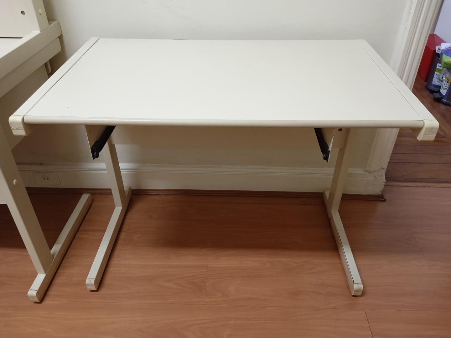 Mesa de Escritório Fortline em Ferro / MDP Bege 73 cm x 96 cm x 61 cm