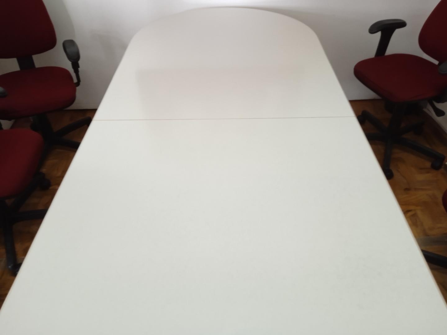 Mesa de reunião em MDF Bege 75 cm x 100 cm x 250 cm