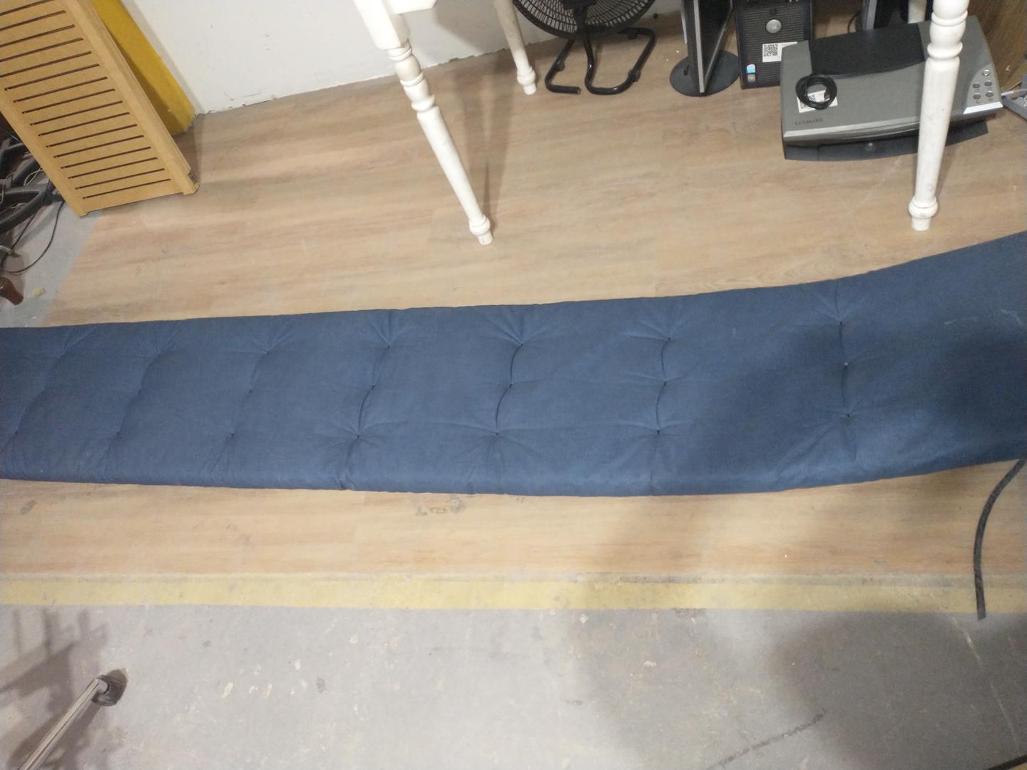 Futon Colchonete  em Estofado / Espuma Azul 6 cm x 265 cm x 48 cm
