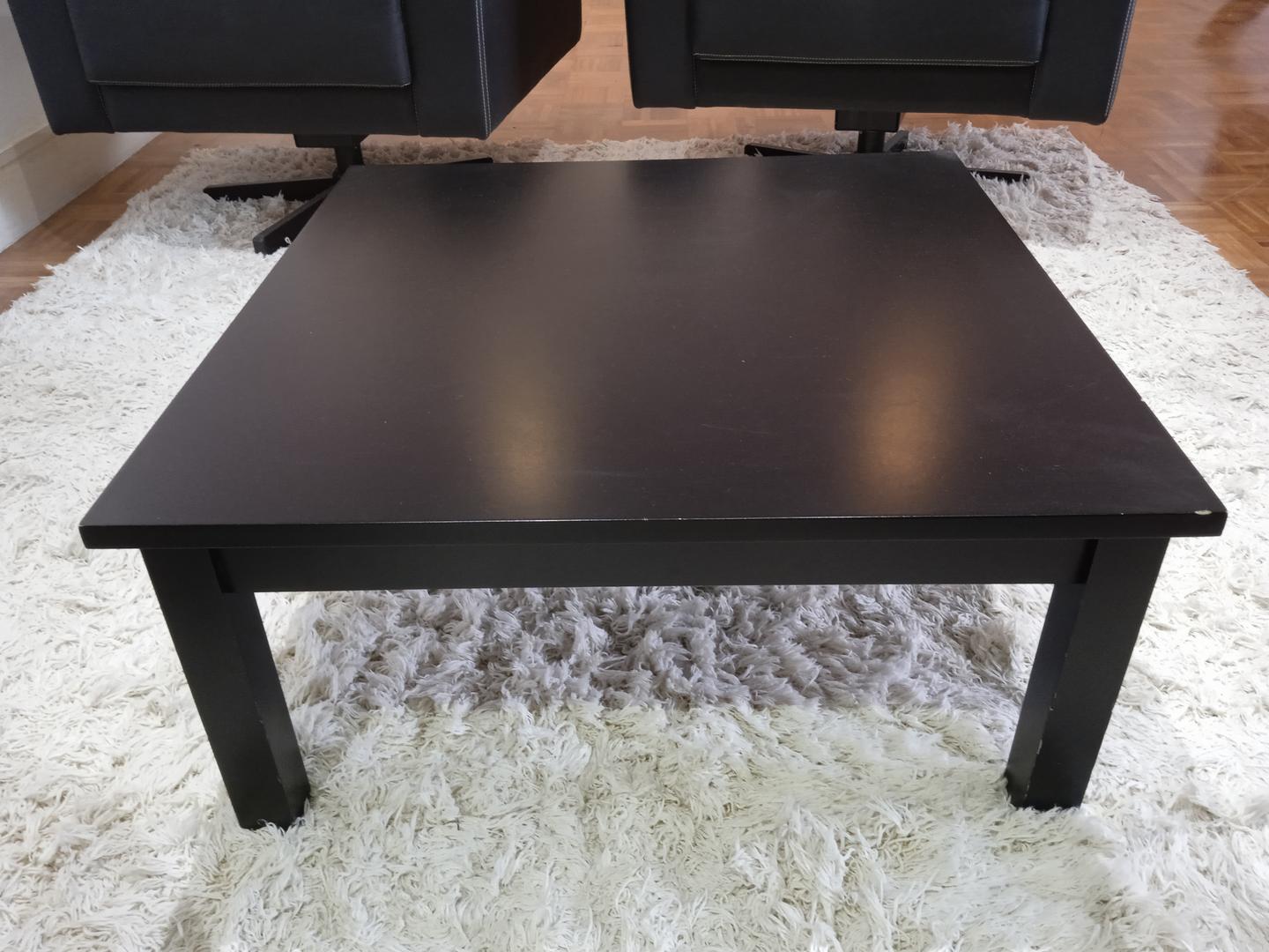 Mesa de centro em MDF Preto 34 cm x 70 cm x 70 cm