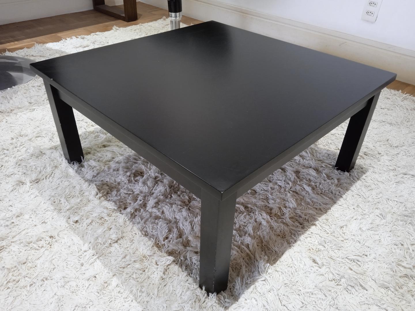 Mesa de centro em MDF Preto 34 cm x 70 cm x 70 cm