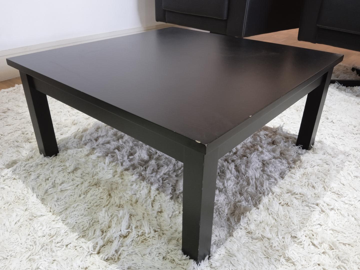 Mesa de centro em MDF Preto 34 cm x 70 cm x 70 cm