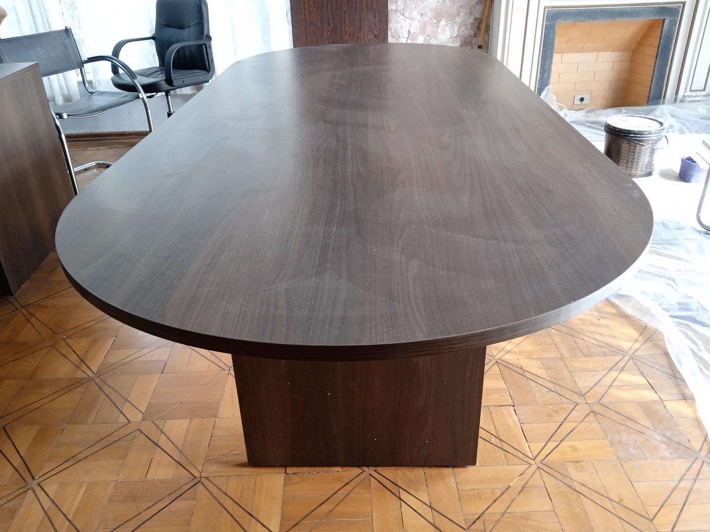 Mesa de reunião em MDF Marrom 74 cm x 250 cm x 110 cm