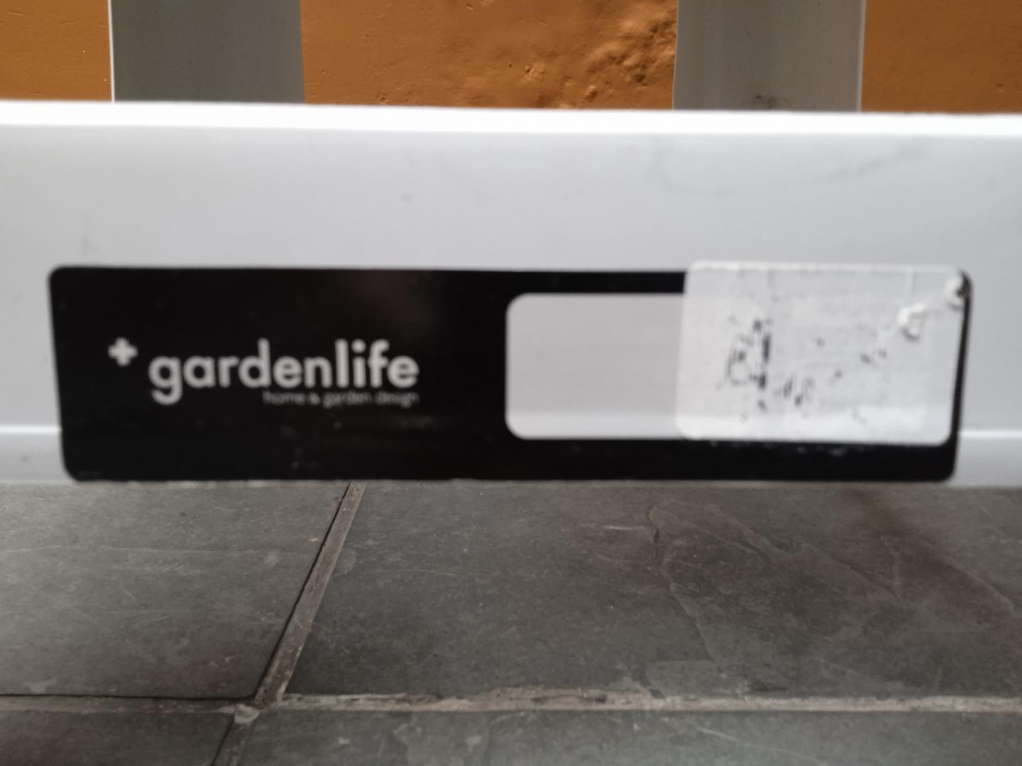 Banquinho baixo Gardenlife em Plástico Branco 47 cm x 28 cm x 28 cm