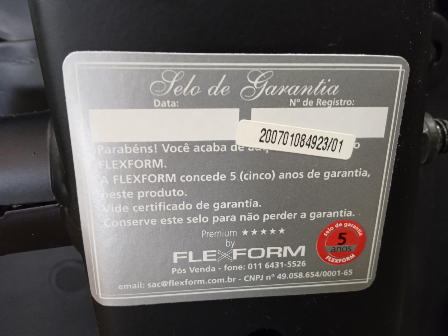 Cadeira giratória c/ braços e rodas Flexform em Tecido / Plástico Vermelho