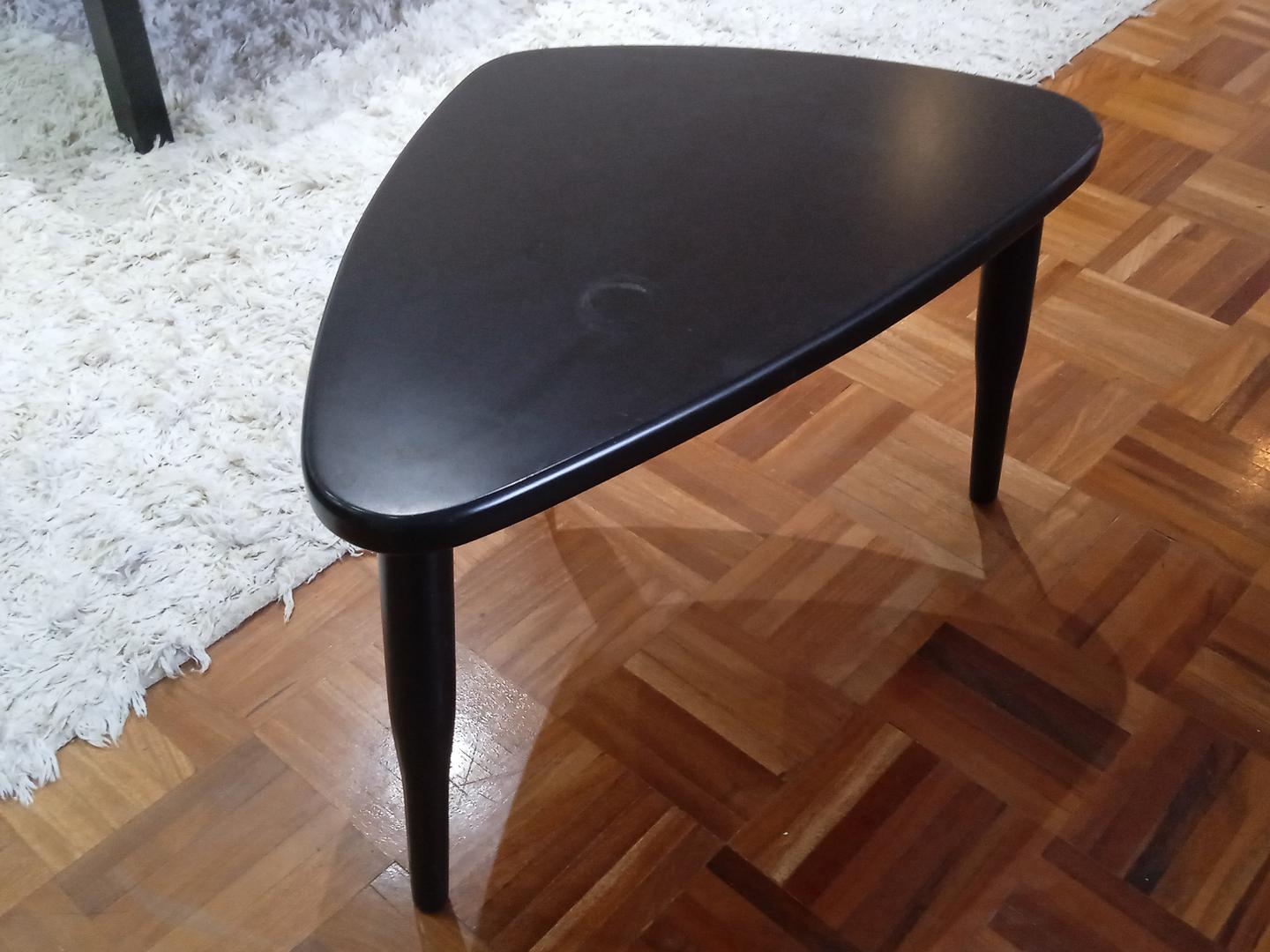 Mesa de apoio em MDF Preto 37 cm x 60 cm x 40 cm